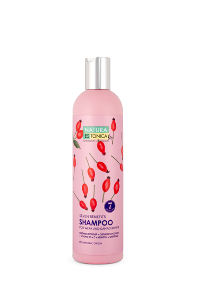 Champú para cabello débil y dañado 7 benefits 400 ml, Natura Estonica